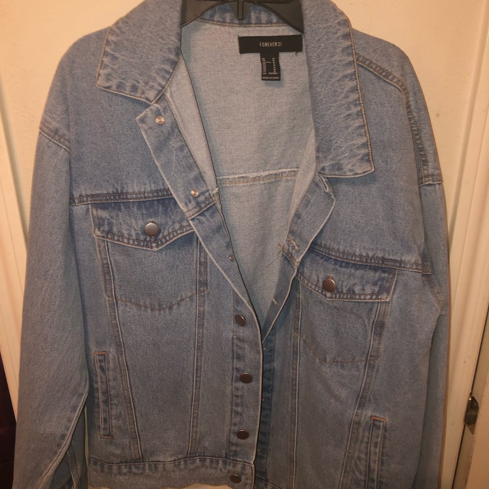 nwot Denim jacket light blue unisex